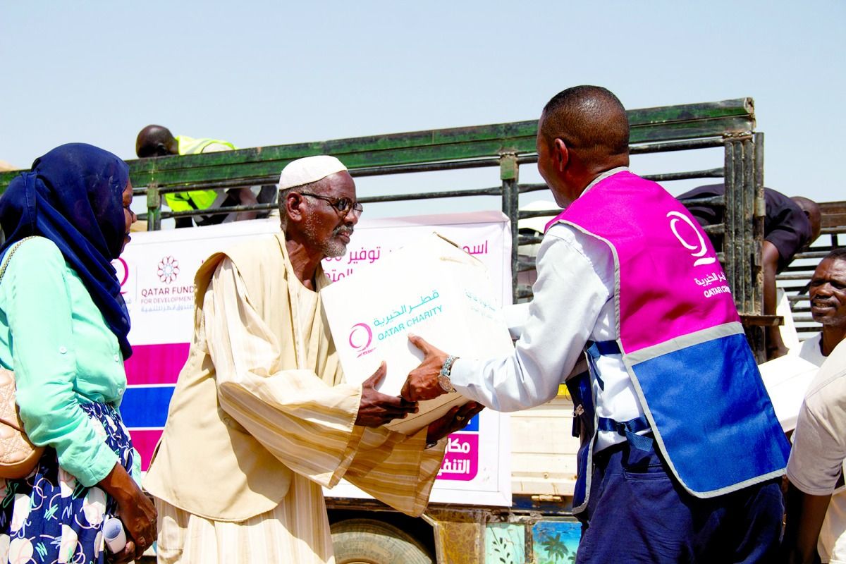 قطر الخيرية: 5405 أطنان مساعدات إلى 1.3 مليون نازح بالسودان
