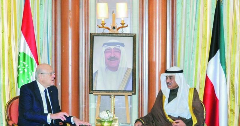 ممثل سمو الأمير مستقبلاً رئيس وزراء لبنان