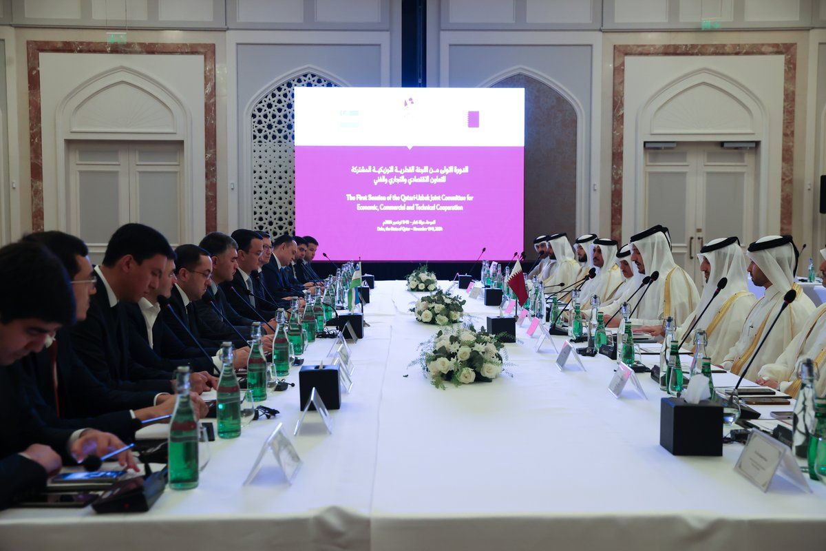 وزير التجارة والصناعة ونظيره الأوزبكي يترأسان أعمال الدورة الأولى للجنة القطرية - الأوزبكية المشتركة للتعاون الاقتصادي والتجاري والفني