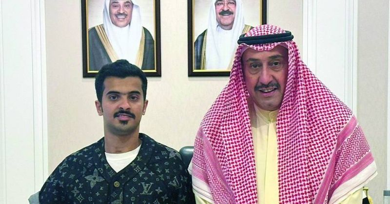 فيصل الحمود خلال استقباله ناصر الحربي