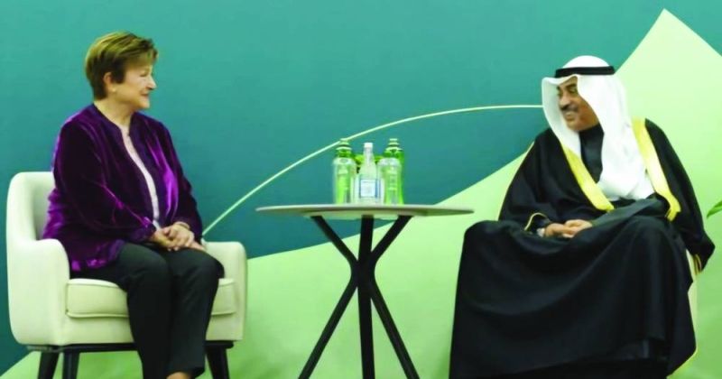 ممثل الأمير مستقبلاً المدير العام لصندوق النقد الدولي