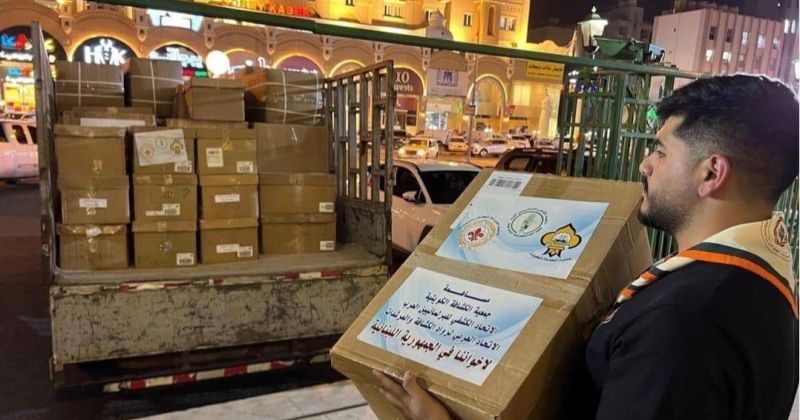 الكشافة الكويتية.. تساعد المتضررين في لبنان