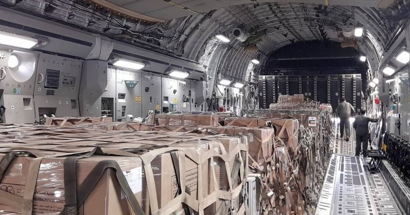 الجسر الجوي لإغاثة لبنان يتواصل والطائرة الرابعة تحمل 40 طنا من المساعدات