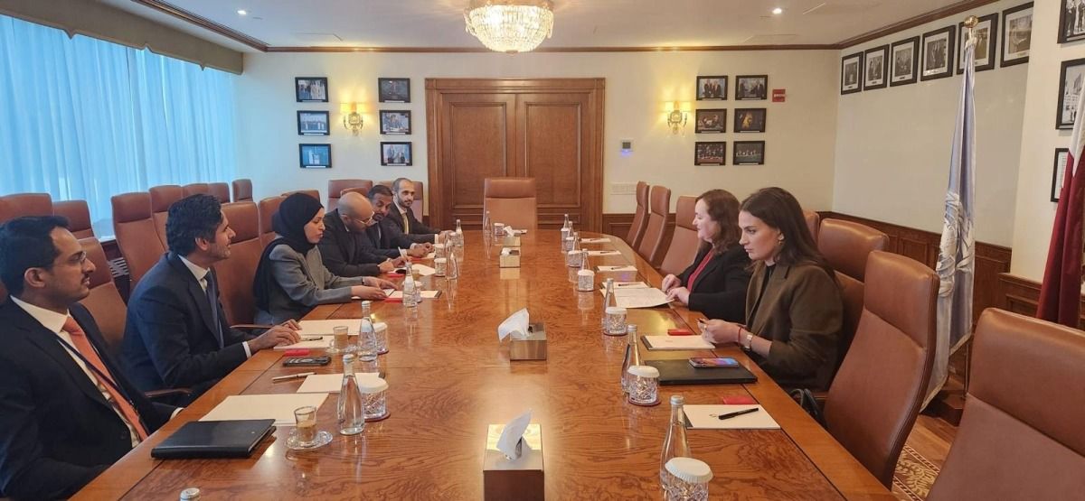 المندوب الدائم لدولة قطر لدى الأمم المتحدة والمبعوث الخاص لوزير الخارجية يجتمعان مع مسؤولة أممية