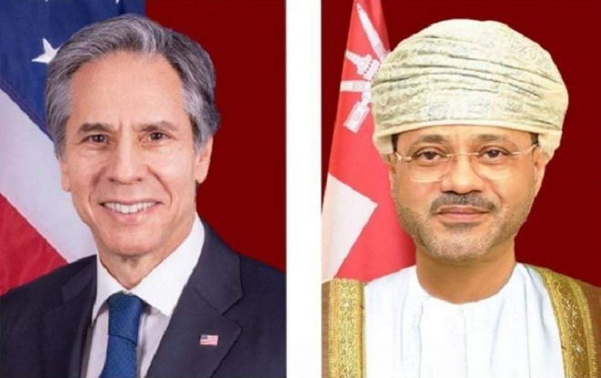 واشنطن..بلينكن يبحث مع نظيره العُماني قضية موظفي المنظمات والبعثات الدبلوماسية المحتجزين لدى الحوثيين