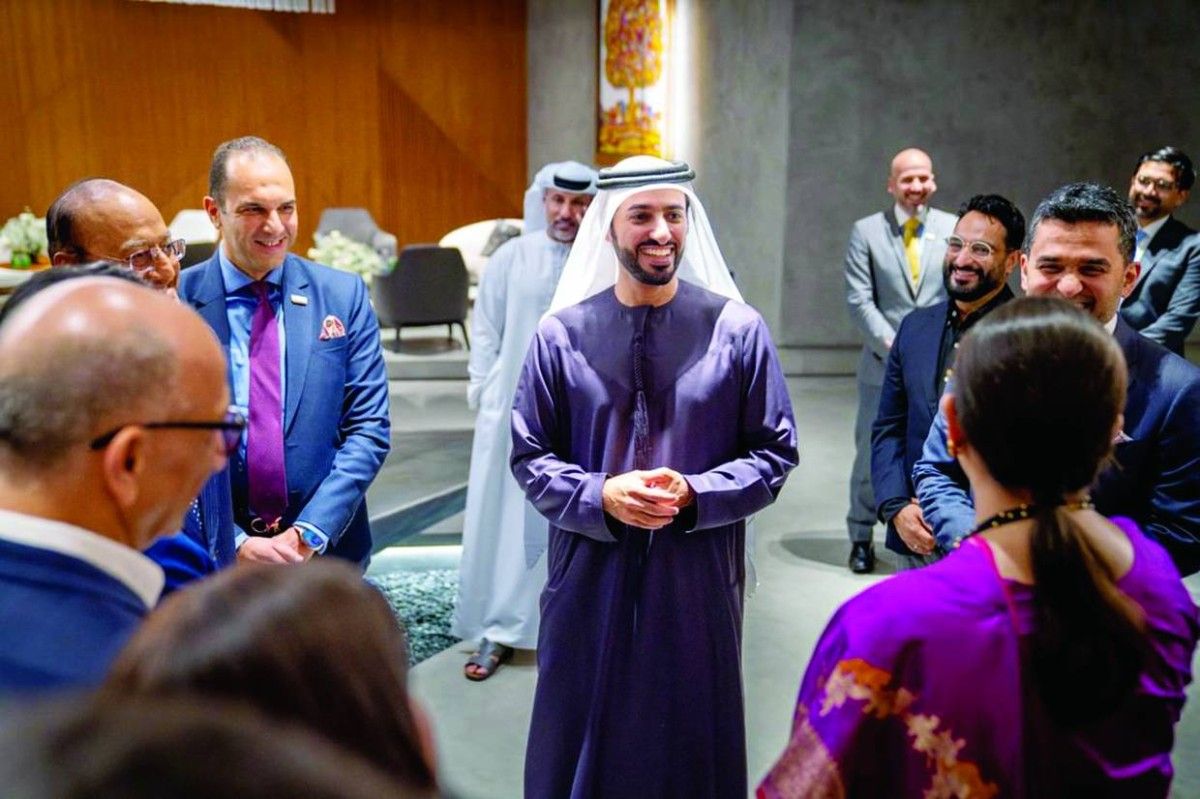 راشد بن حميد يشهد جلسة حول التعاون الهندي - الإماراتي