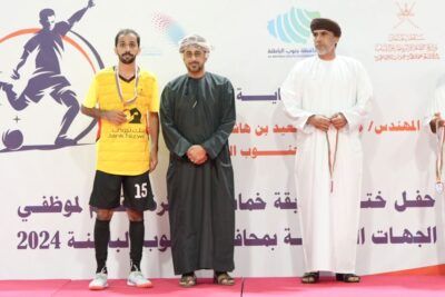 تتويج الفائزين في ختام “مسابقة خماسيات كرة القدم لموظفي الجهات الحكومية “