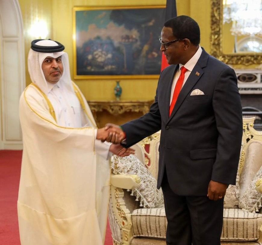 رئيس جمهورية مالاوي يتسلم أوراق اعتماد سفير دولة قطر