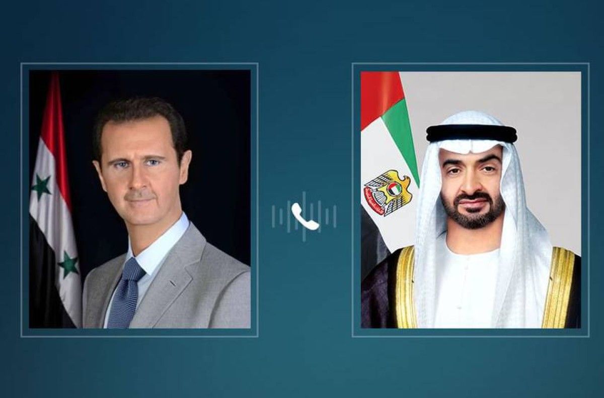 رئيس الدولة يؤكد للأسد تضامن الإمارات مع سوريا ودعمها في محاربة الإرهاب
