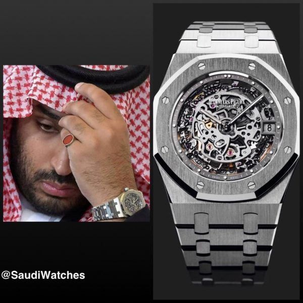 مصنوعة من الياقوت النادر .. ساعة ولي العهد تثير جدلاً في السعودية بسبب سعرها الذي لا يصدق..اتفرج!