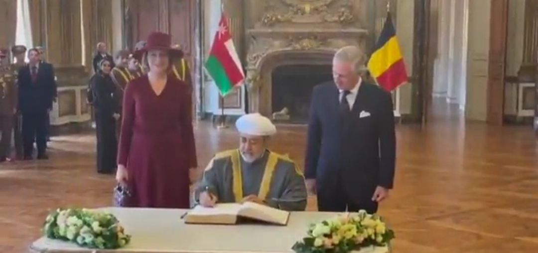 جلالة السُّلطان و ملك البلجيكيين يزوران قاعة مدينة ‎بروكسل