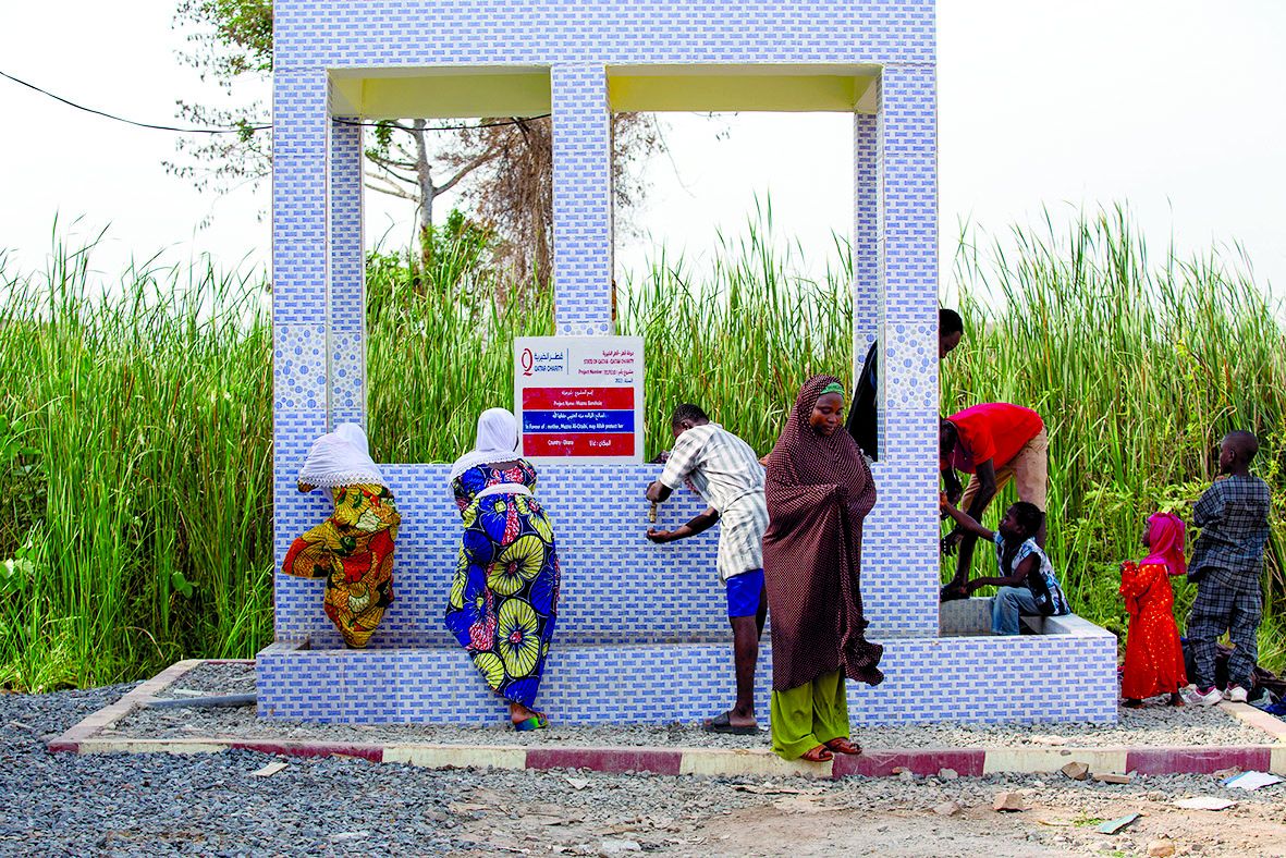 قطر الخيرية تدشن بئراً مركزية في غانا