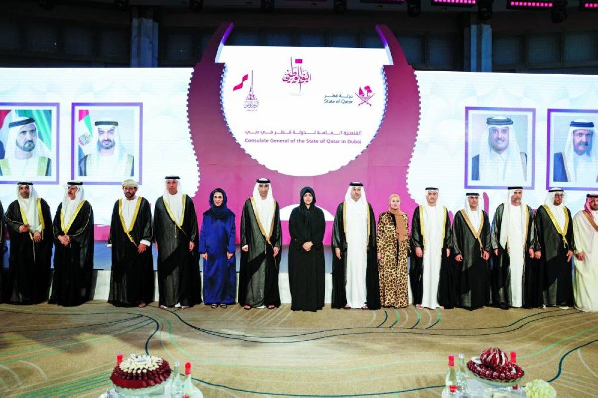 لطيفة بنت محمد تحضر الاحتفال باليوم الوطني القطري في دبي