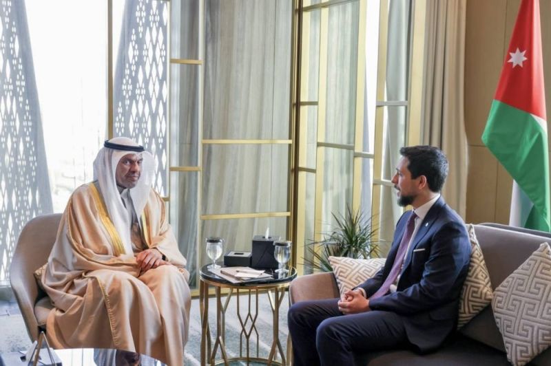 ولي العهد الأردني يستقبل وزير الخارجية عبدالله اليحيا