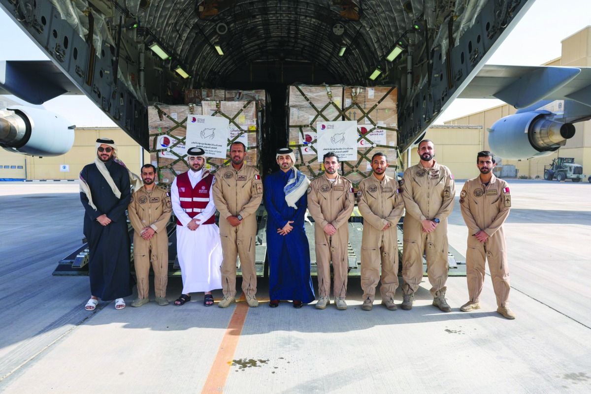 طائرة مساعدات قطرية إلى سوريا