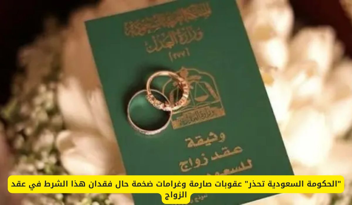 تحذير رسمي: عقوبات وغرامات كبيرة تنتظر المخالفين لهذا الشرط في عقد الزواج بالسعودية