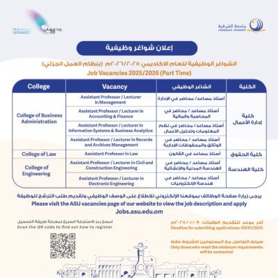وظائف شاغرة بجامعة الشرقية.. إليك رابط التسجيل