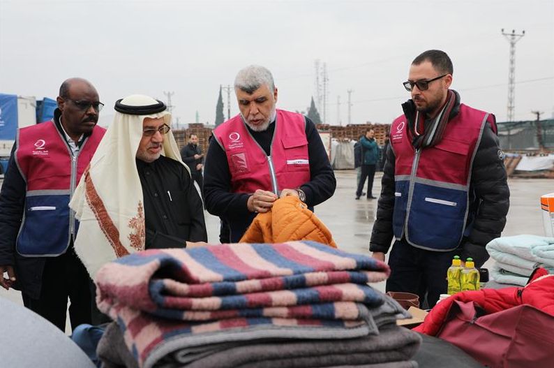 "قطر الخيرية" تسير قافلة مساعدات إنسانية للشعب السوري