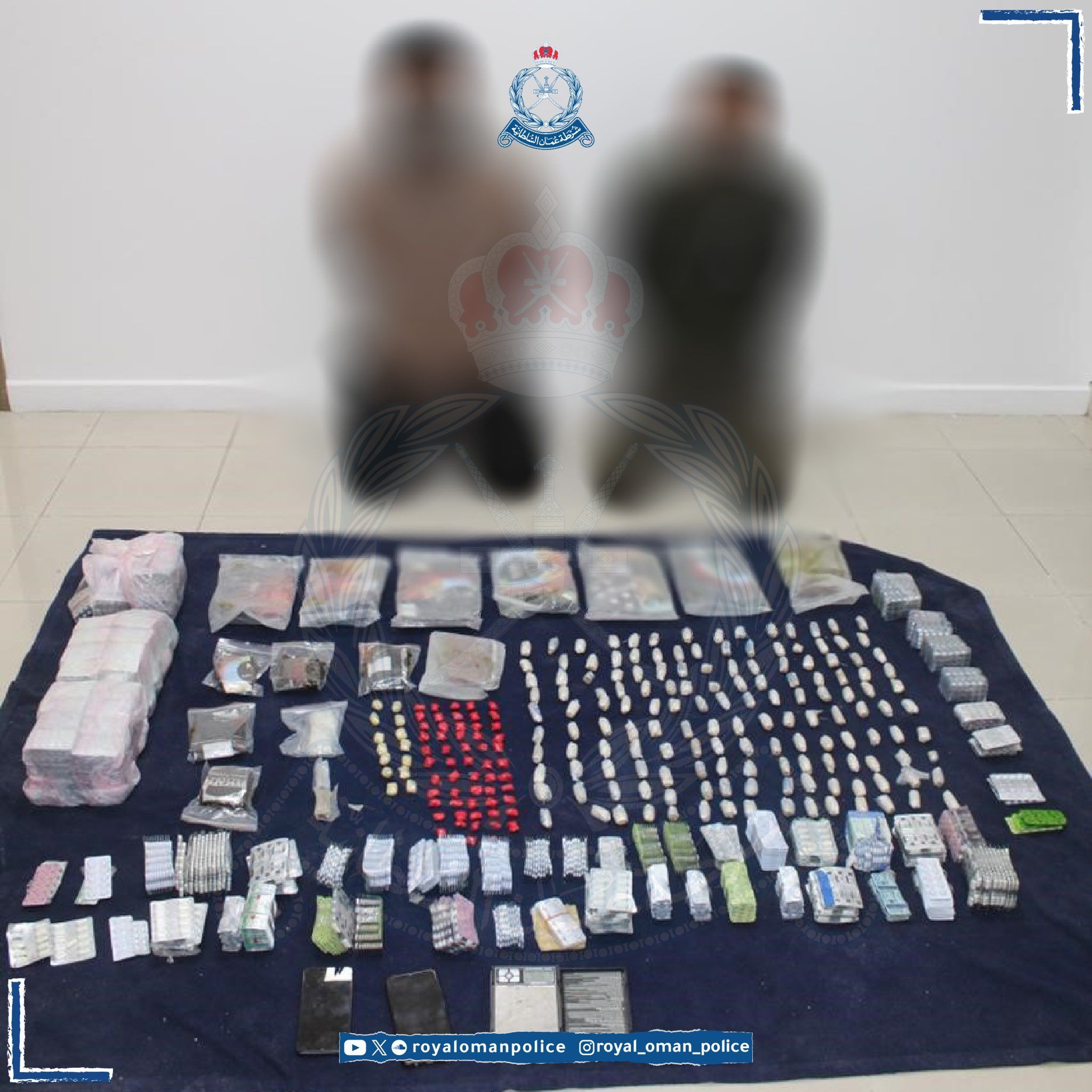 ضبط متهمين بحوزتهما كميات من المؤثرات العقلية