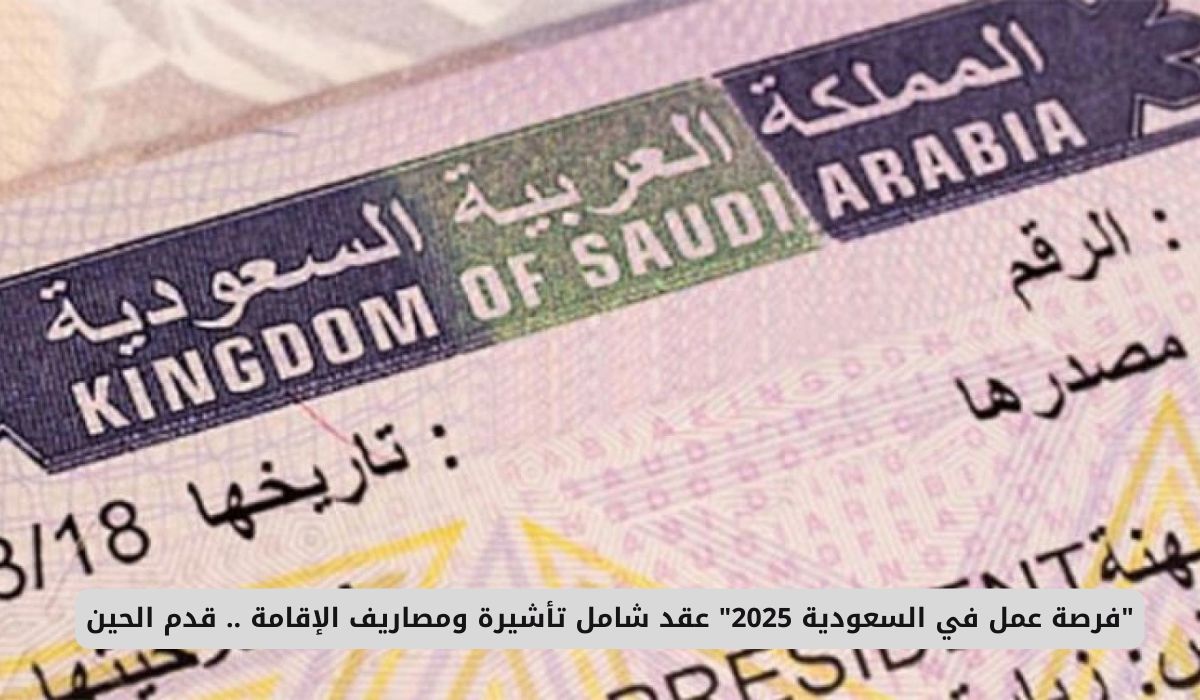 "فرصة عمل في السعودية 2025" عقد شامل تأشيرة ومصاريف الإقامة .. قدم الحين