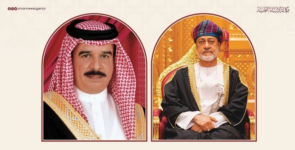 جلالةُ السُّلطان المعظم يتلقّى برقيّة شكر من ملك البحرين