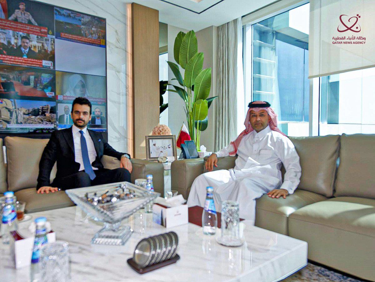 مدير عام وكالة الأنباء القطرية يجتمع مع عضو مجلس أمناء شبكة الإعلام العراقي