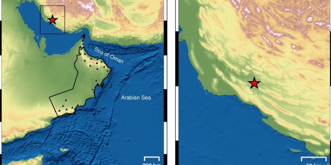 هزة أرضية على بُعد 430 كم من “خصب”