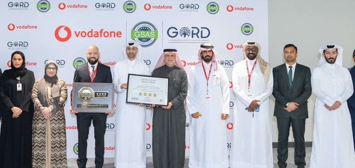 فودافون قطر تحصل على شهادة الاستدامة من فئة الأربع نجوم في التصميم والبناء