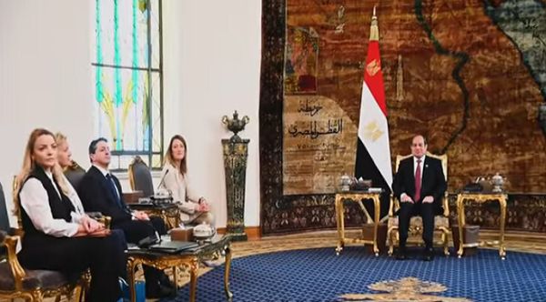 رئيسة البرلمان الأوروبي تؤكد للرئيس السيسي على تقدير دول الاتحاد الأوروبي للدور الكبير لمصر