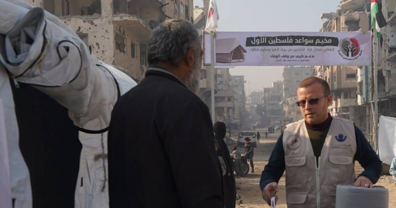 «نماء»: توزيع المساعدات الشتوية لنازحي غزة