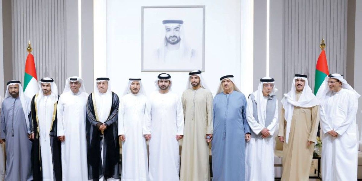 حمدان بن محمد يحضر أفراح القطامي والسويدي