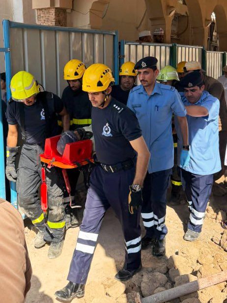 ” الدفاع المدني ” يستجيب لحادث انهيار مبنى بـ الظاهرة