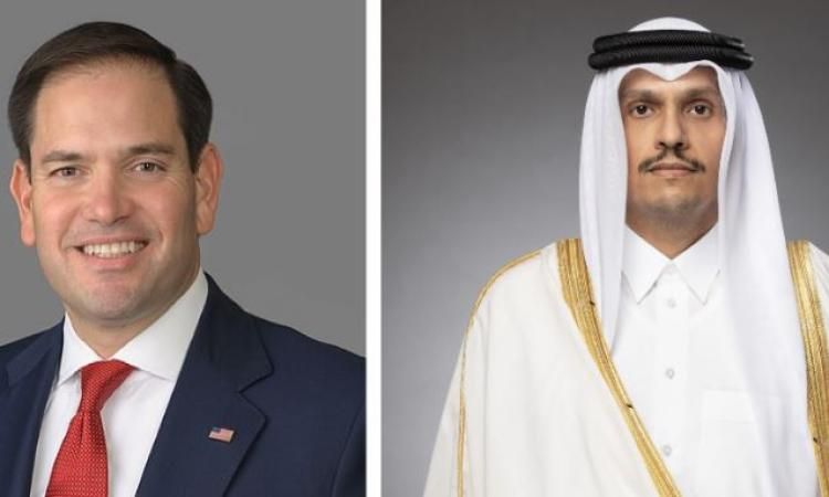 وزير الخارجية الأمريكي يبحث مع رئيس وزراء قطر جهود الوساطة في غزة