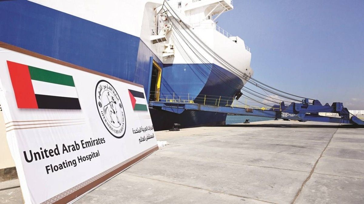 المستشفى الإماراتي العائم بالعريش يستقبل 30 مريضاً فلسطينياً منذ بدء الهدنة