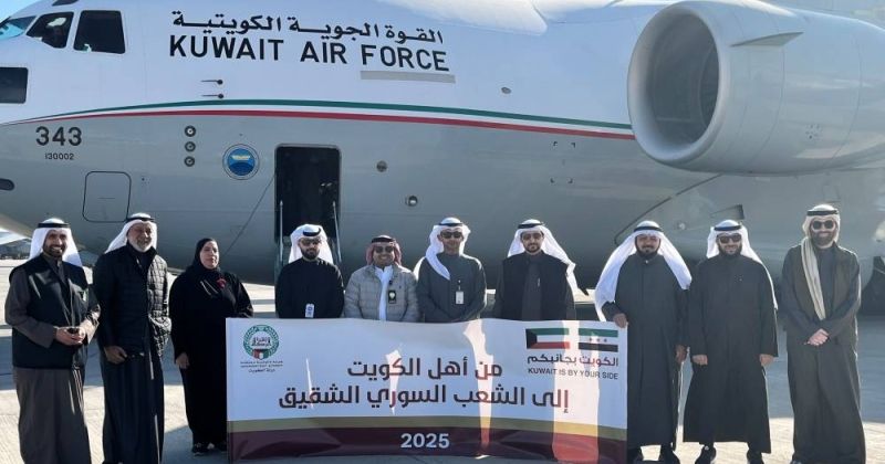 36 طنا من المواد الغذائية إلى سوريا ضمن حملة «الكويت بجانبكم»