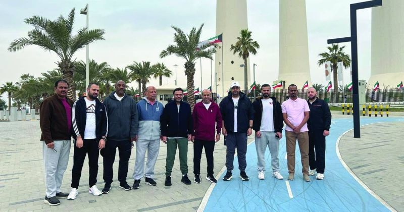 جانب من نشاط «اليوم الرياضي للدولة» قرب أبراج الكويت