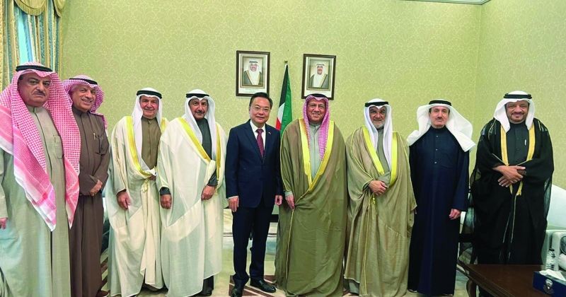 المستشار بورسلي خلال استقبال السفير الصيني