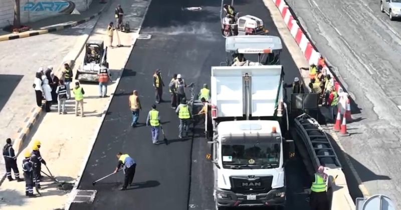 «الأشغال» تواصل أعمال الصيانة الجذرية لطريق الدائري الرابع