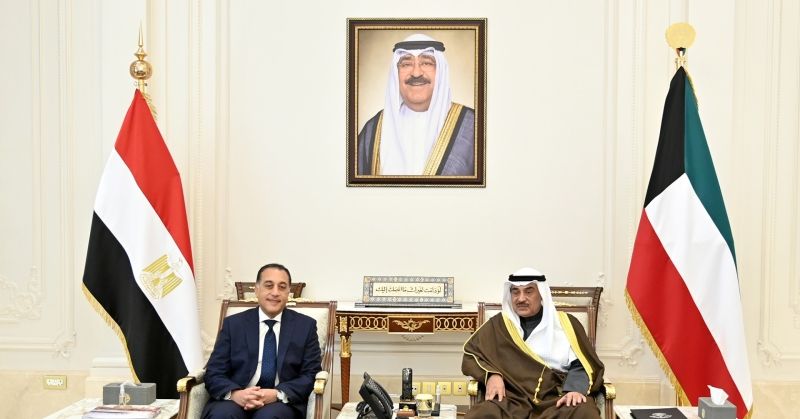 سمو ولي العهد يستقبل رئيس مجلس الوزراء المصري بمناسبة زيارته للبلاد