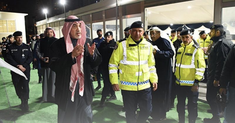 اليوسف تفقد مقر النقطة الأمنية في شارع الخليج: شكراً رجال الداخلية