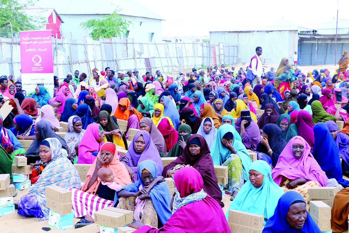 تقدمها قطر الخيرية قبيل رمضان.. مساعدات من أهل قطر للأسر الصومالية النازحة والمحتاجة