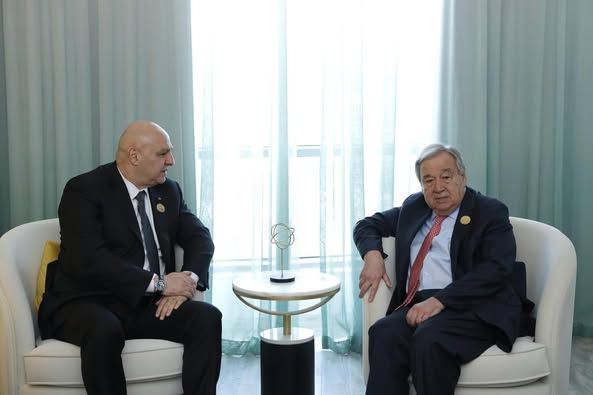 جوتيريش يعقد مباحثات في القاهرة مع الرئيس اللبناني