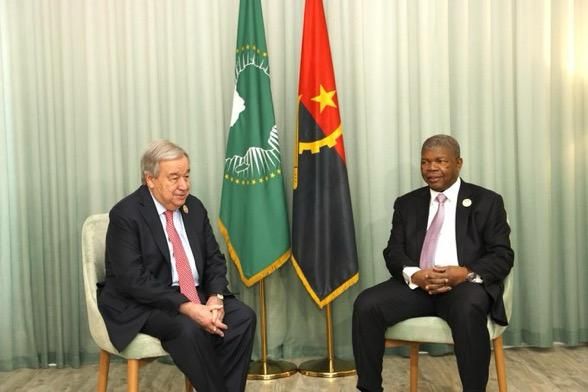جوتيريش يعقد مباحثات في القاهرة مع رئيس أنجولا الرئيس الحالي للاتحاد الإفريقي