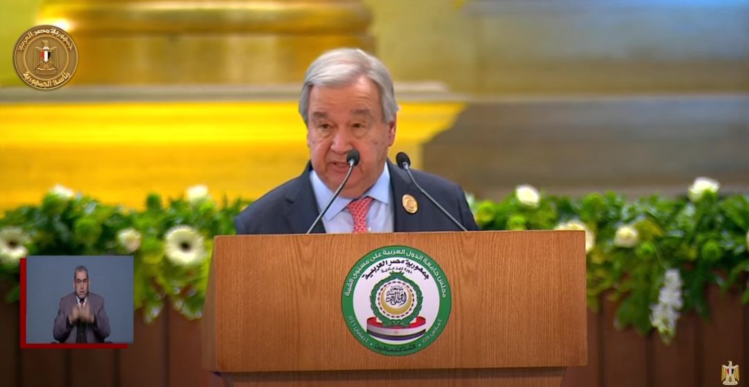 جوتيريش يؤكد دعمة لخطة الدول العربية لإعادة إعمار غزة دون تهجير أهلها