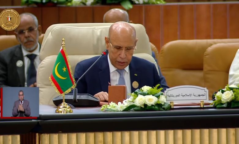 رئيس موريتانيا يؤكد ضرورة تكثيف الجهود لتثبيت وقف إطلاق النار في غزة