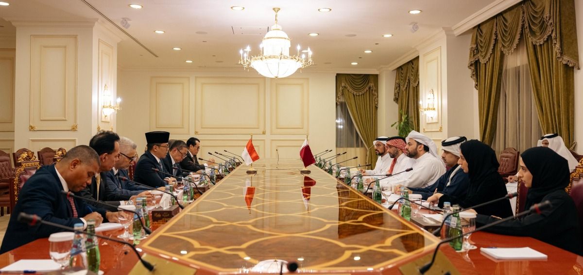جلسة مباحثات ثنائية بين دولة قطر وجمهورية إندونيسيا
