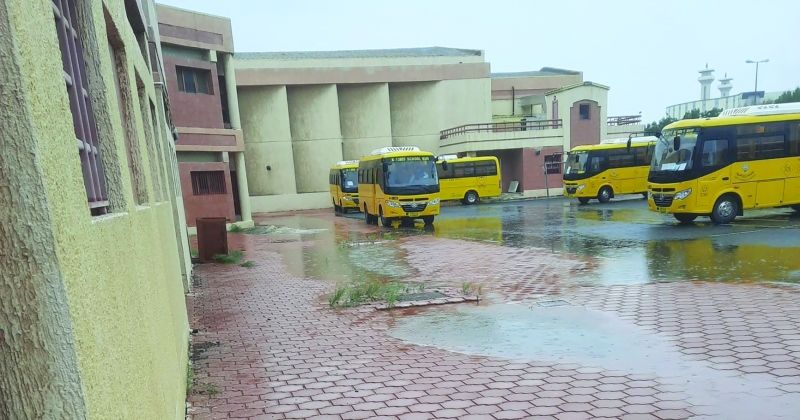 مياه محدودة في ساحة إحدى المدارس