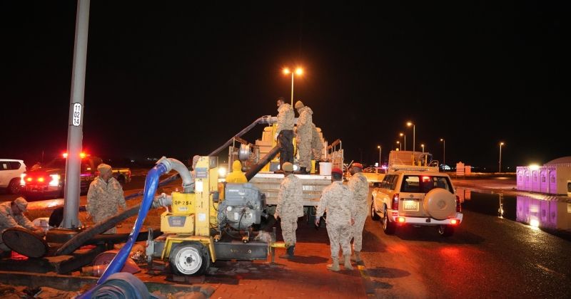 «غيث» تشارك في سحب المياه