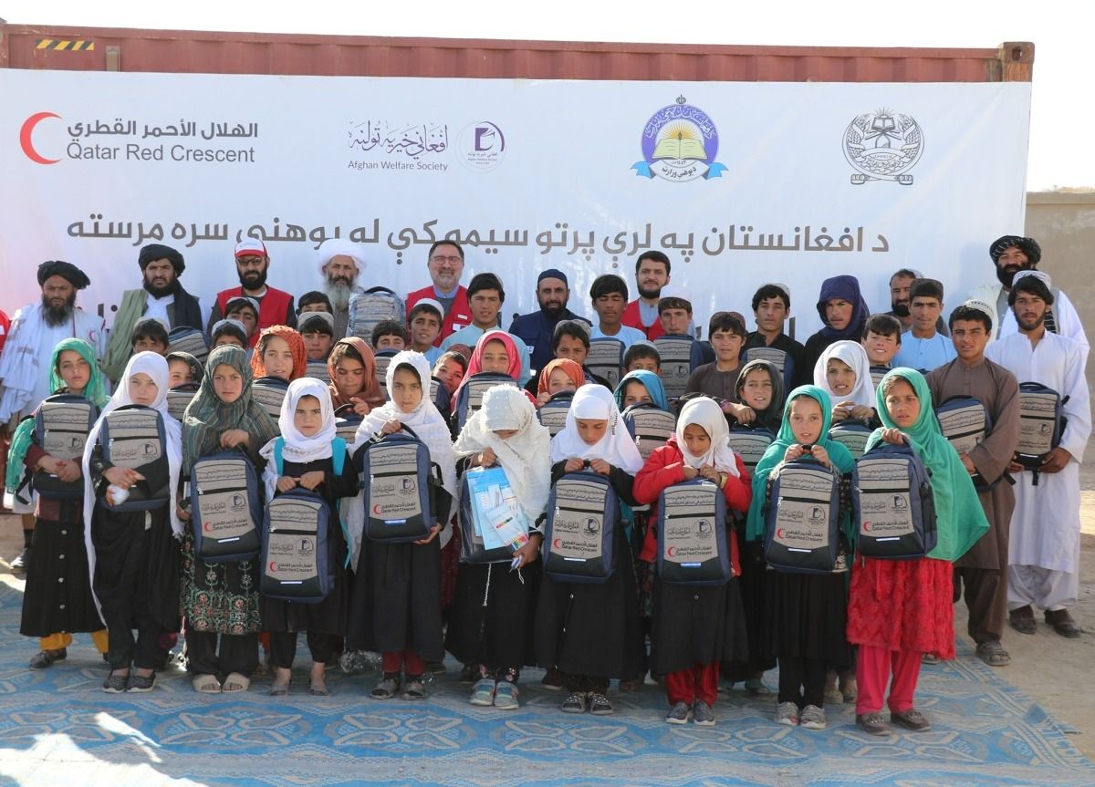 الهلال الأحمر القطري يطلق المرحلة الرابعة من مشروع دعم التعليم في أفغانستان