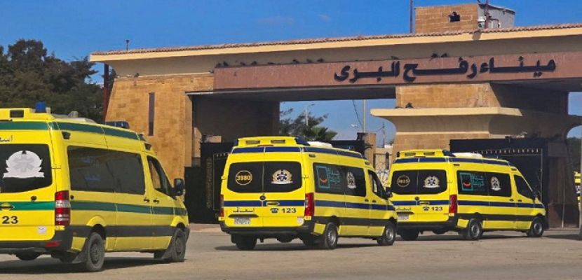 ميناء رفح يستقبل 14 مصابا و20 مرافقا فلسطينيا قادمين من غزة